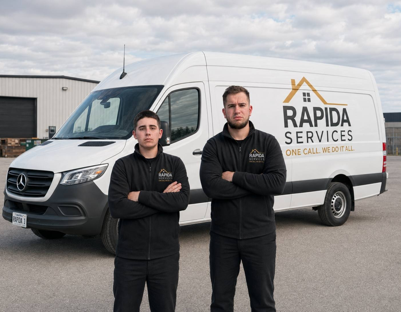Iurii Martynov and Vasyl Ryduk, owners of Rapida Services
